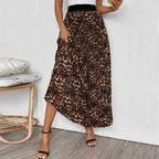 Women's Leopard Print Maxi Skirt