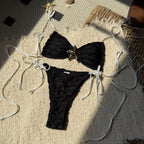 Women's Swimwear with Decorative Lace-Up Details