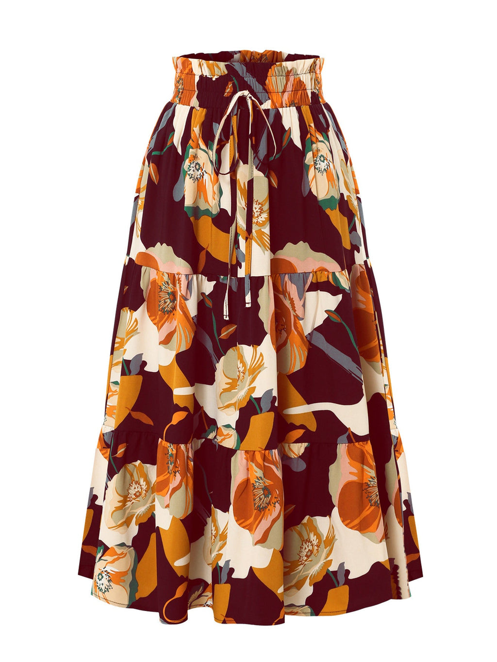 Women's Floral Midi Skirt