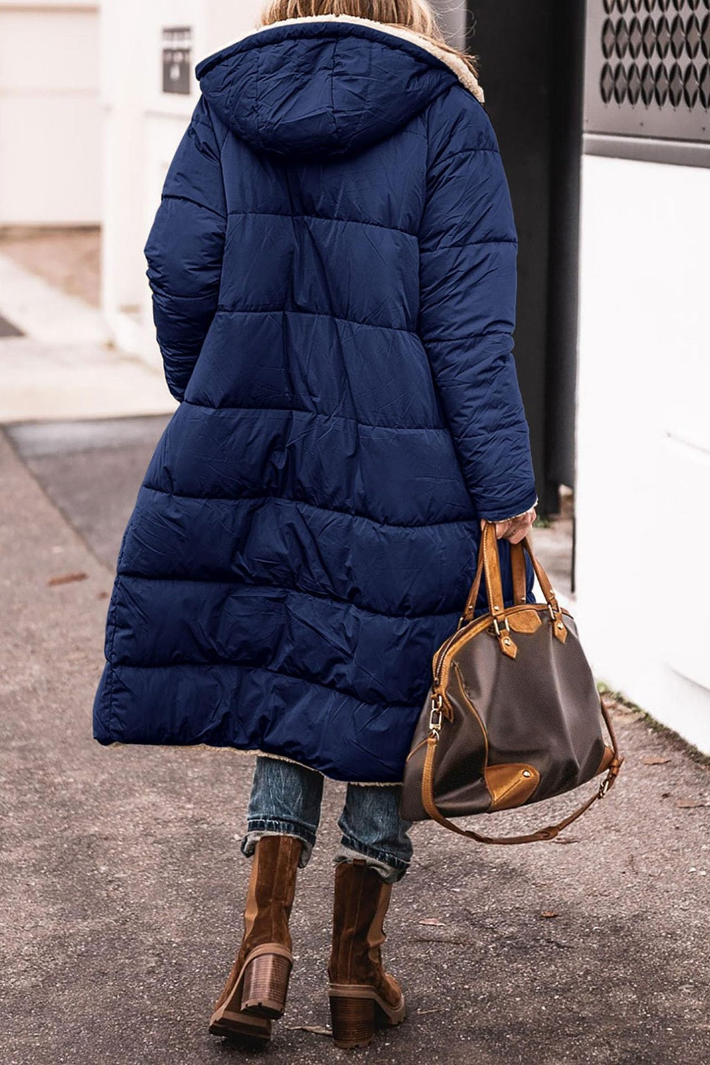Women's Long, Lined Winter Jacket with Hood