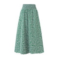 Women's Maxi Skirt with Elastic Waist and Floral Design