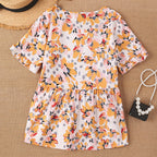 Women's Blouse with Floral Design