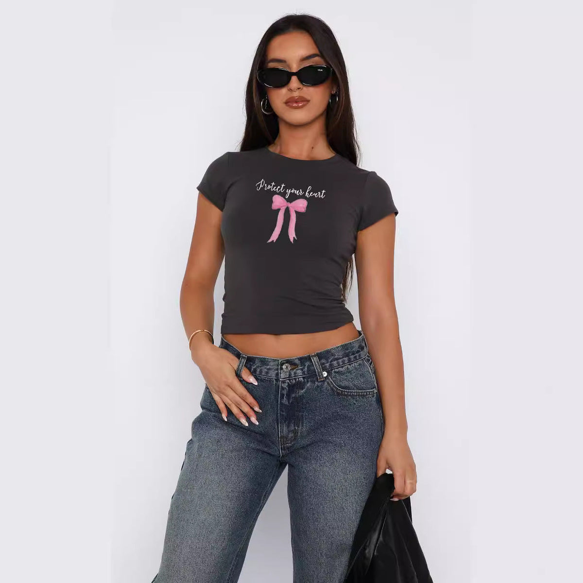 Women's Comfortable Crop Top with Fashionable Print