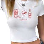 Women's Cowboy Graphic Crop T-Shirt