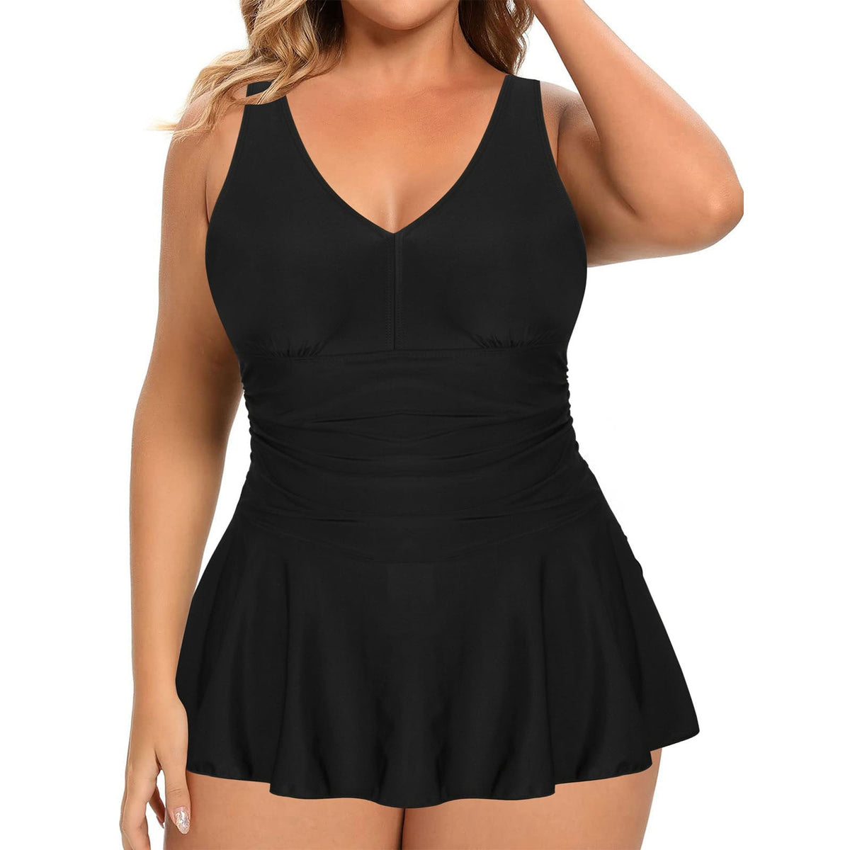 Women's Ruffled Swimsuit with Cherry Print