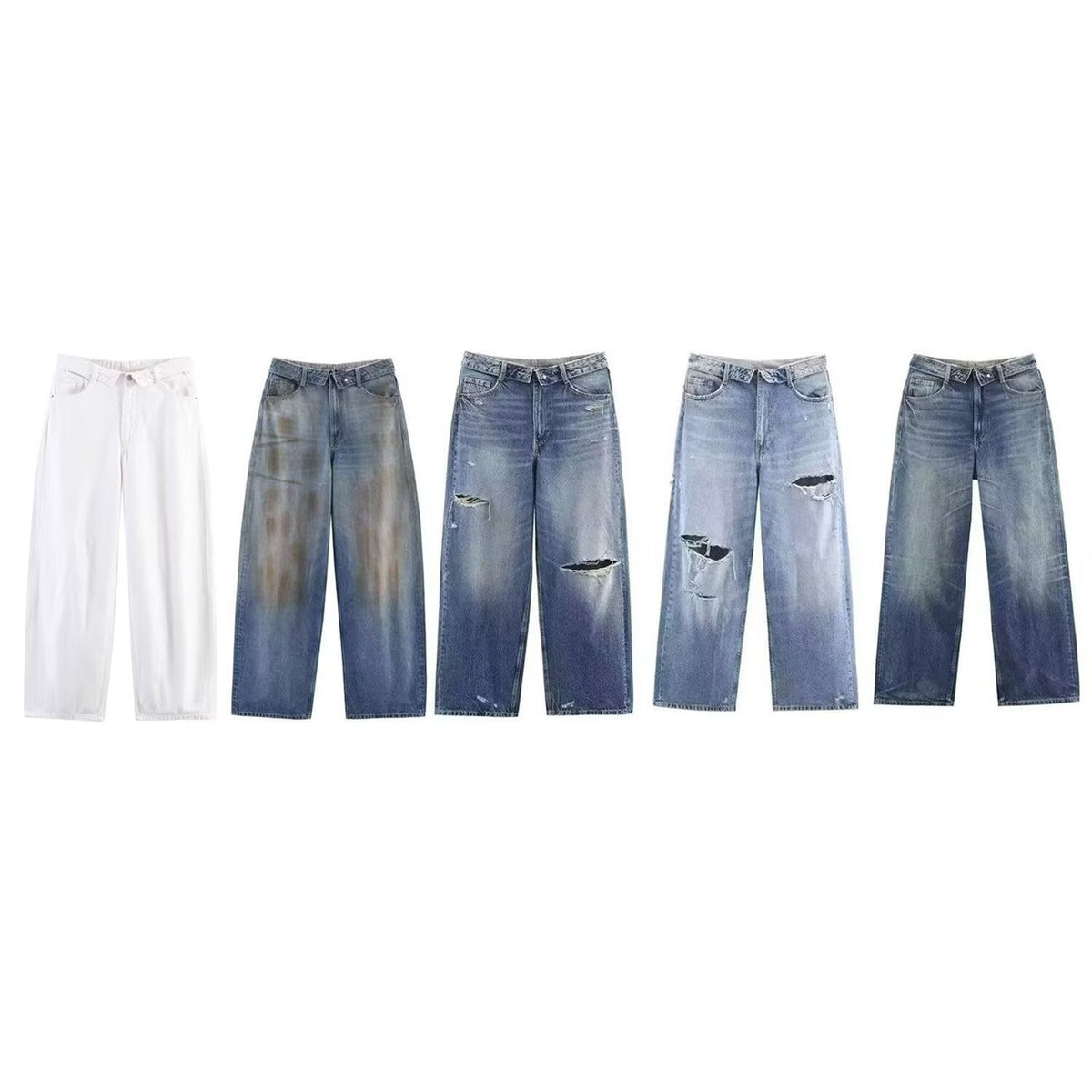 Women's High-Quality Destroyed Baggy Jeans