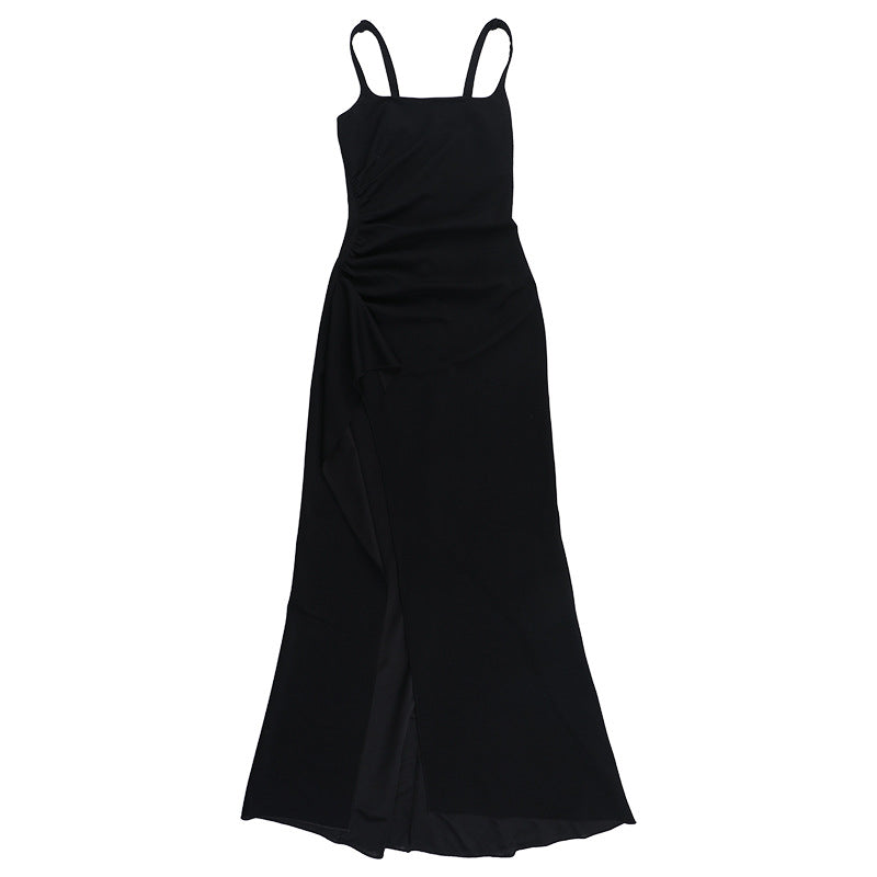 Elegant Maxi Evening Robe with Side Slit