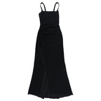 Elegant Maxi Evening Robe with Side Slit