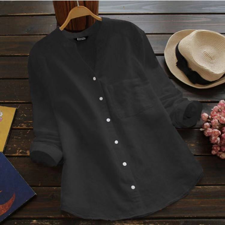 Women's Blouse with Elegant Button Placket and Modern Fit