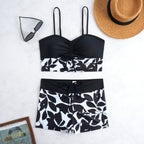 Women's Fashionable Crop Top with High-Waisted Shorts