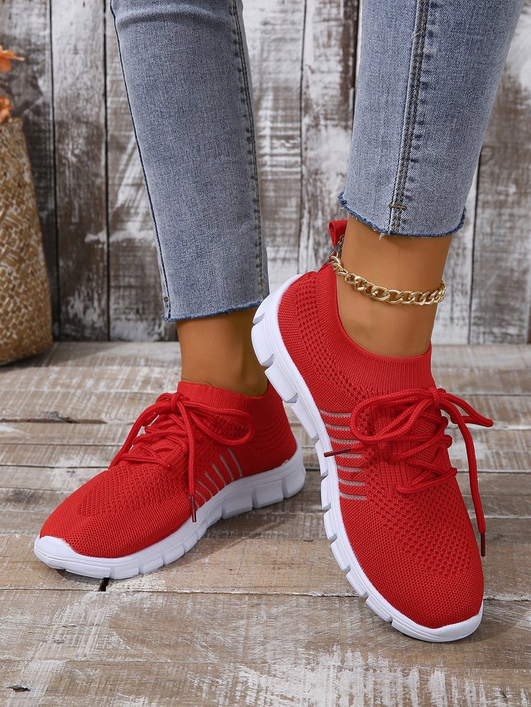 Women's Breathable Sport Sneakers with Elastic Cuff