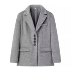Elegant Velour Jacket with Classic Button Details