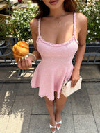 Women's Sleeveless Summer Dress with Ruffle Details