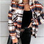 Women's Plaid Flannel Shirt with Pockets