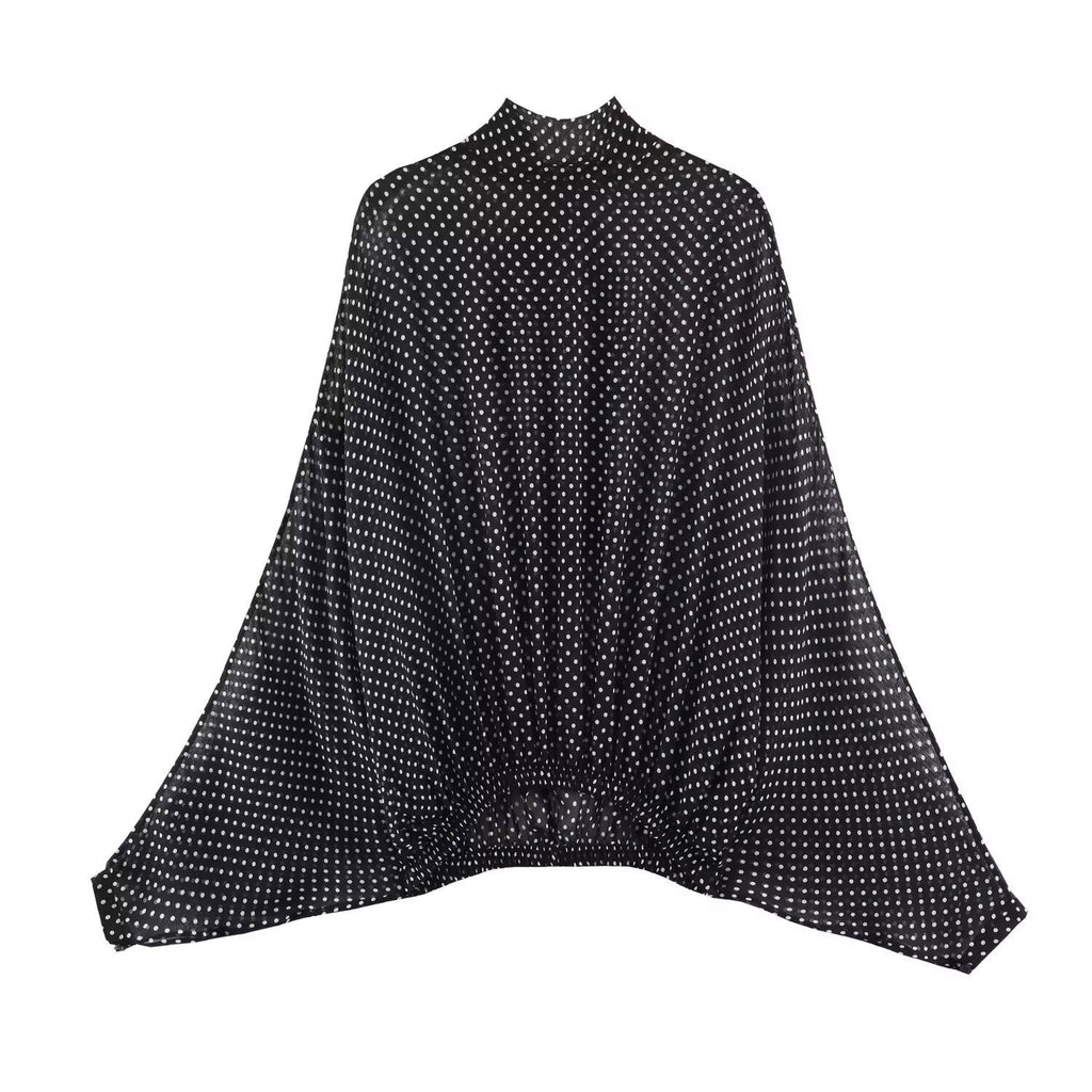 Women's Maxi Skirt with Elegant Polka Dot Pattern and Flowing Cut
