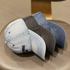 Men's Distressed Denim Style Baseball Cap
