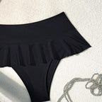 Women's Swim Set with Elegant Ruffle and High Waist