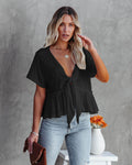 Women's Blouse with Casual Fit and Gathered Details