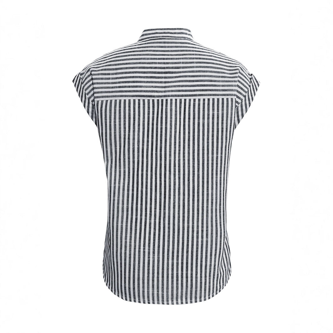 Casual Striped Button-Down Shirt