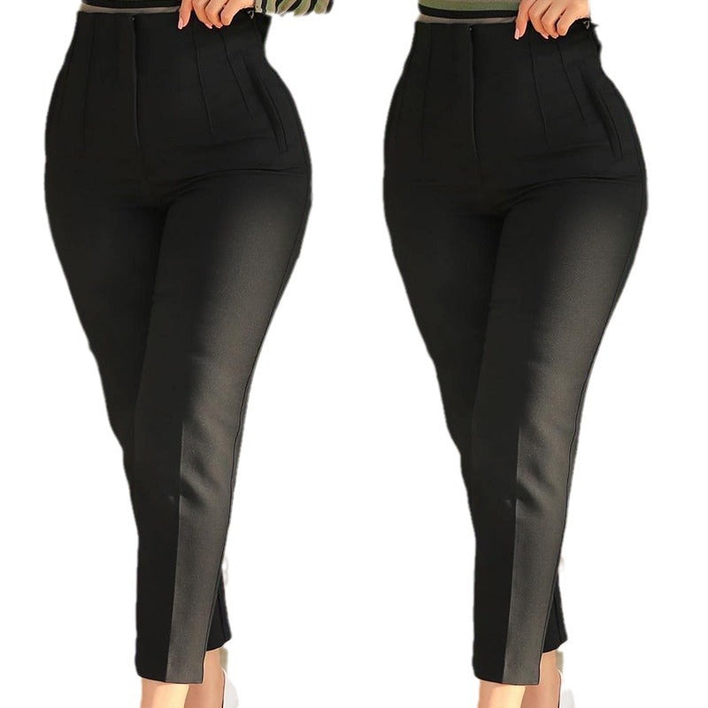 Women's High-Waisted Slimming Trousers