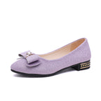 Women's Ballet Flats with Decorative Bow Design