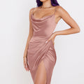 Women's Draped Evening Dress