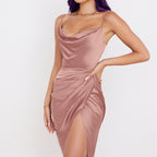 Women's Draped Evening Dress