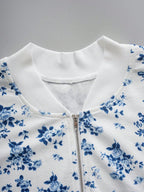 Women's Elegant Floral Bomber Jacket