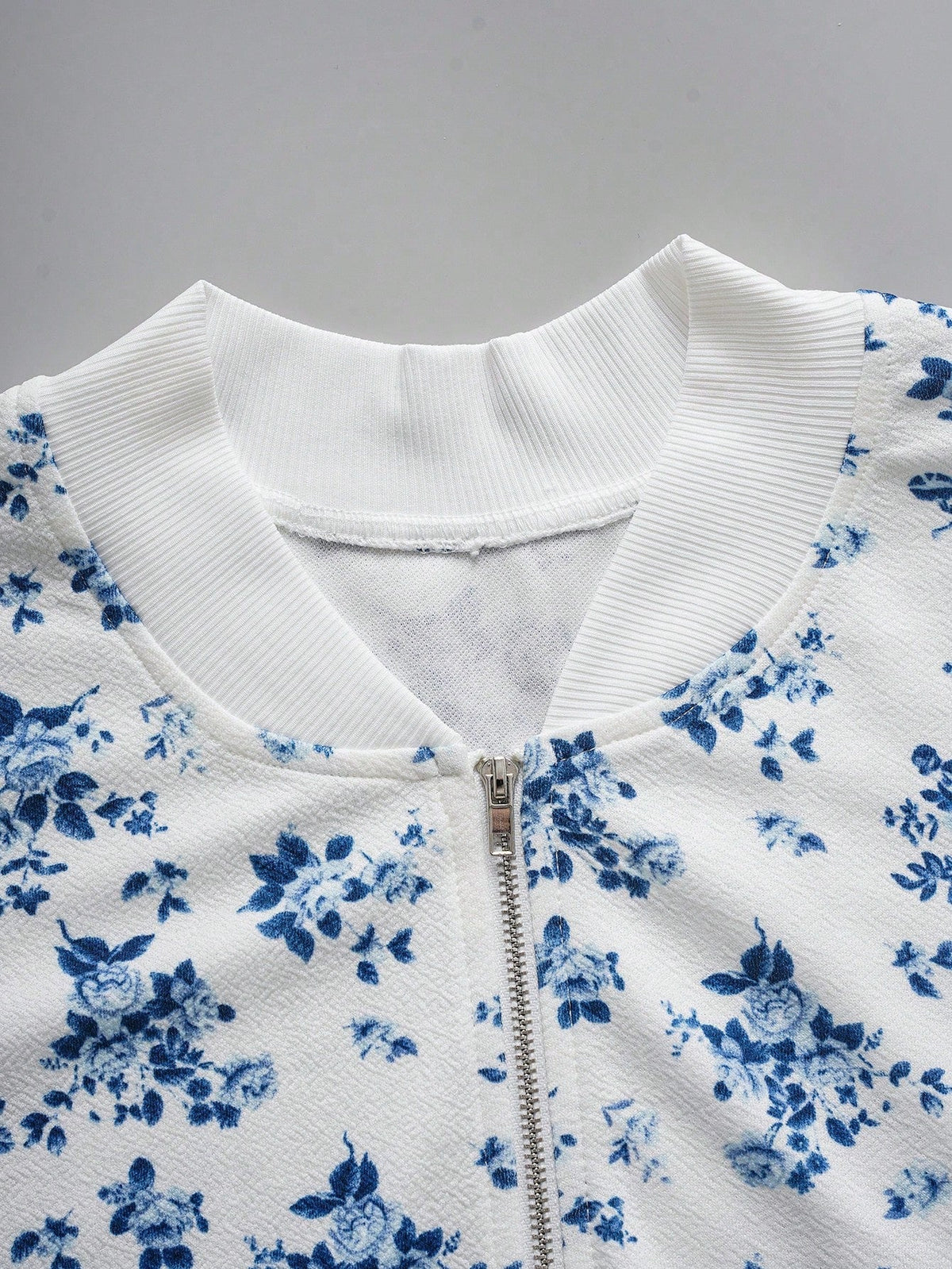 Women's Elegant Floral Bomber Jacket