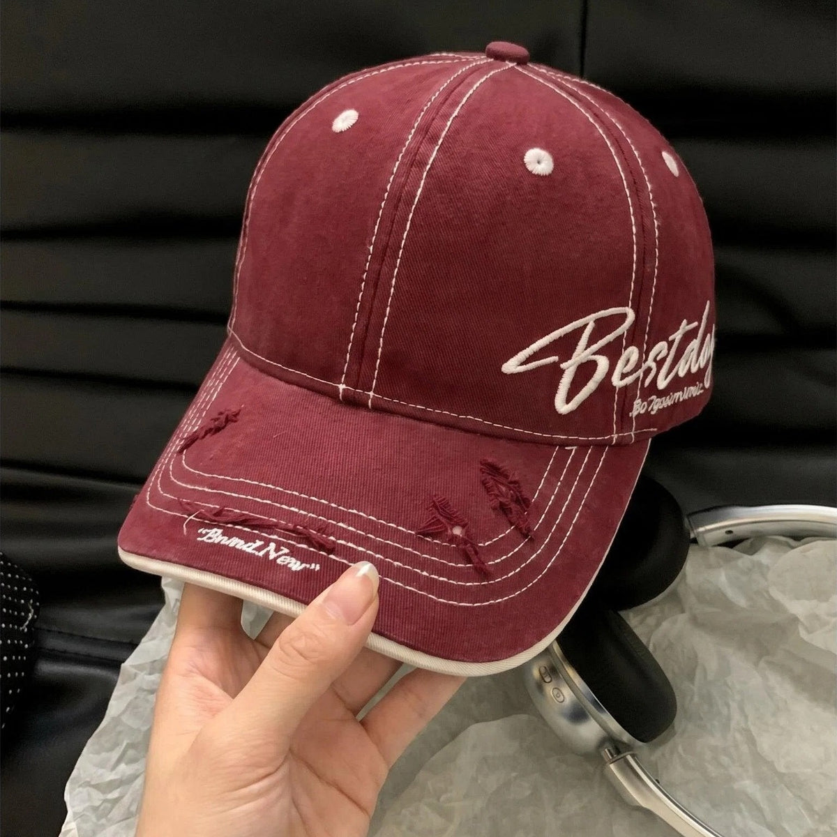 Men's Distressed Casual Cotton Baseball Cap