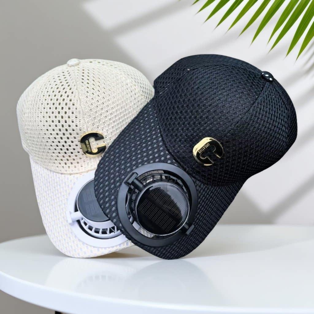 Breathable Baseball Cap with Rechargeable Fan