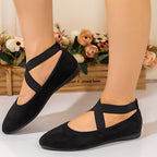 Women's Ballet Flats with Cross Strap