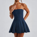 Women's Bustier Dress with Flared Skirt