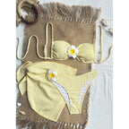 Women's Swimsuit Set with Elegant Bandeau Top and High-Cut Bottom