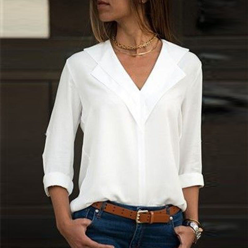 Women's Blouse with Modern Collar