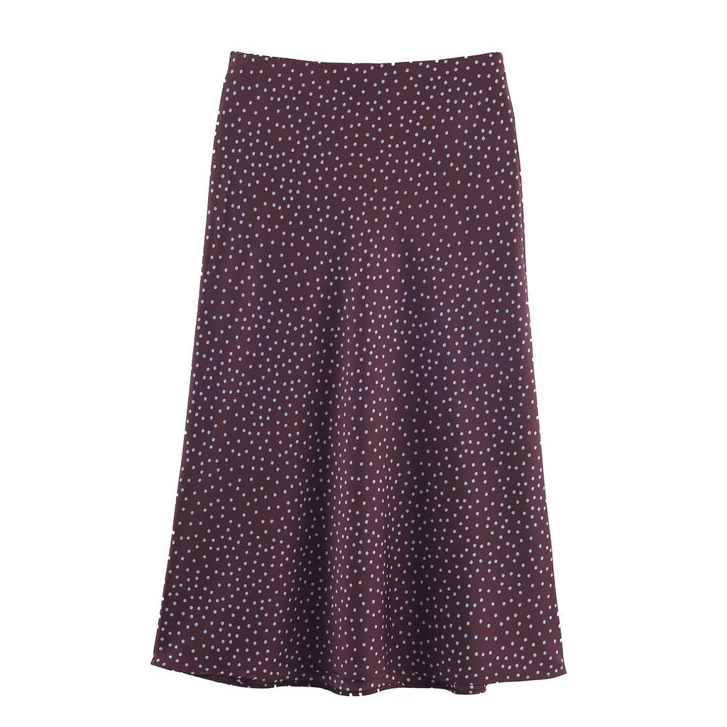 Women's Polka Dot Midi Skirt