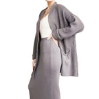 Elegant Knit Set with Back Slits