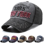 Men's Distressed Cotton Graphic Baseball Cap