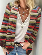 Women's Colorful Cardigan with Modern Design