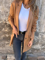 Women's Elegant and Comfortable Suede Blazer