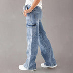 Women's Cargo Jeans with Casual Cut and Practical Pockets