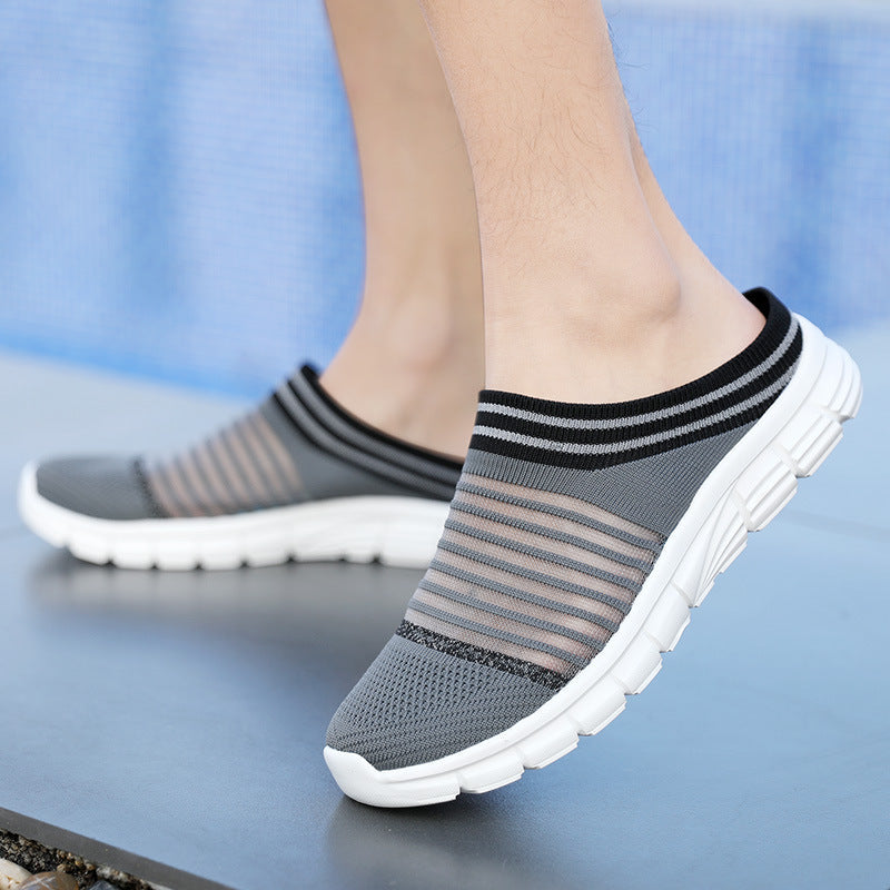 Women's Breathable Slip-On Sneakers with Elastic Design and Flexible Sole