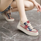 Women's Breathable Casual Sneakers with Elastic Lacing and Non-slip Sole