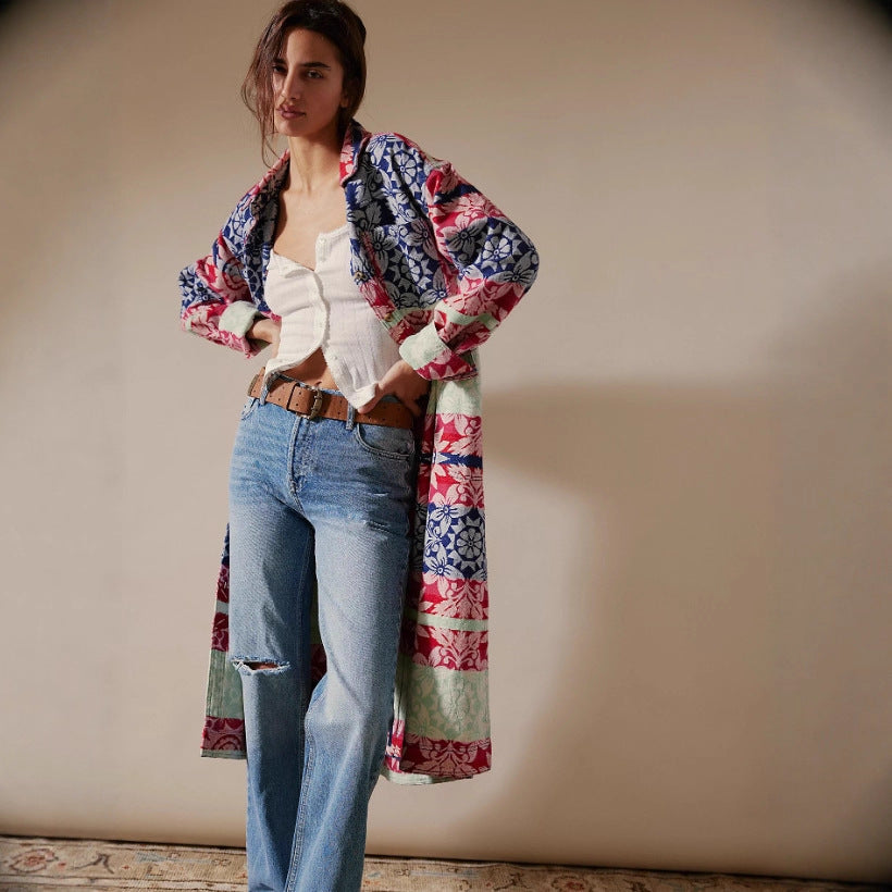 Women's Cotton Patterned Shirt