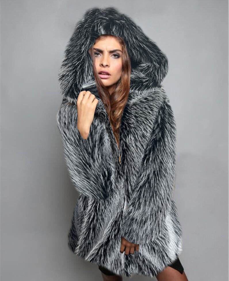 Women's Luxury Faux Fur Coat