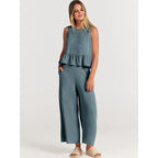 Casual Jumpsuit with Voluminous Bodice and Side Pockets
