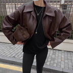 Women's Cropped Jacket with Sturdy Collar and Practical Pockets