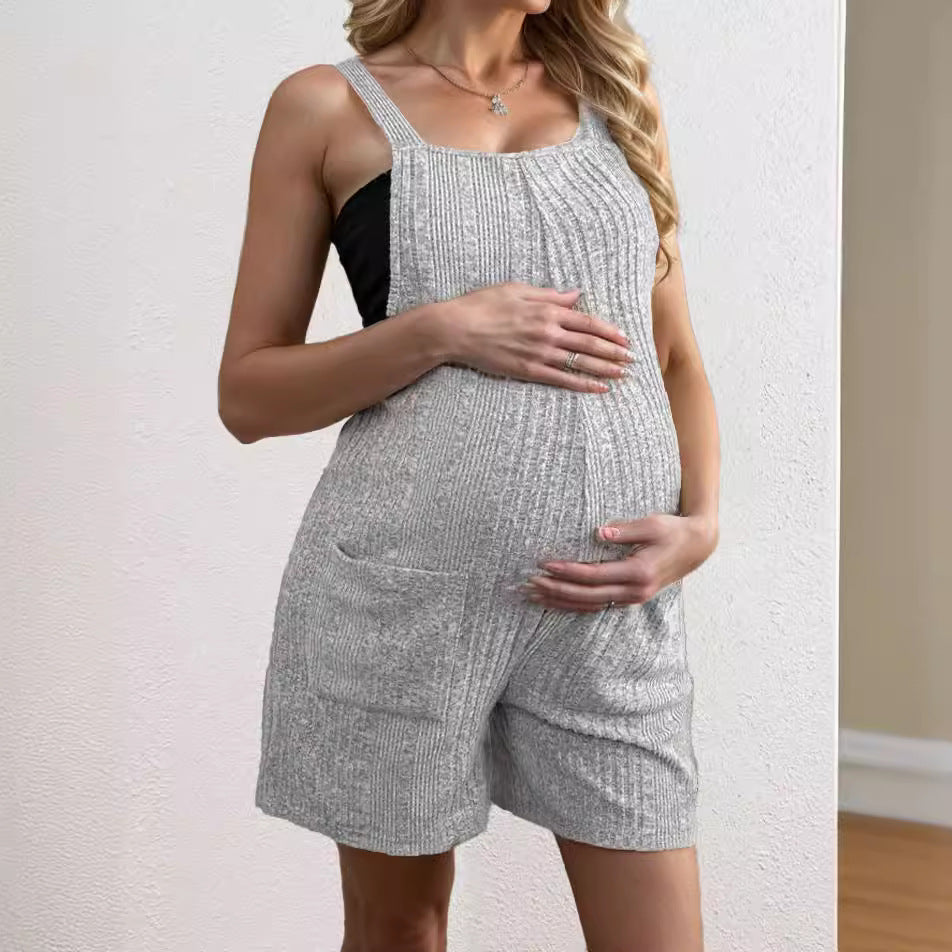 Women's Casual Strap Jumpsuit with Practical Pocket Design