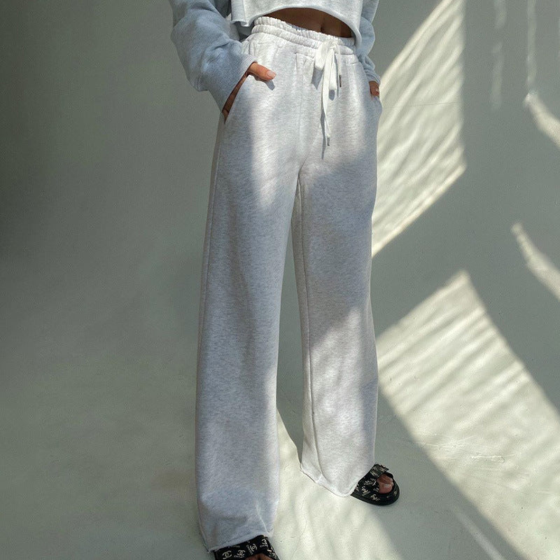 Women's Comfortable Casual Pants with Elastic Waistband and Drawstring