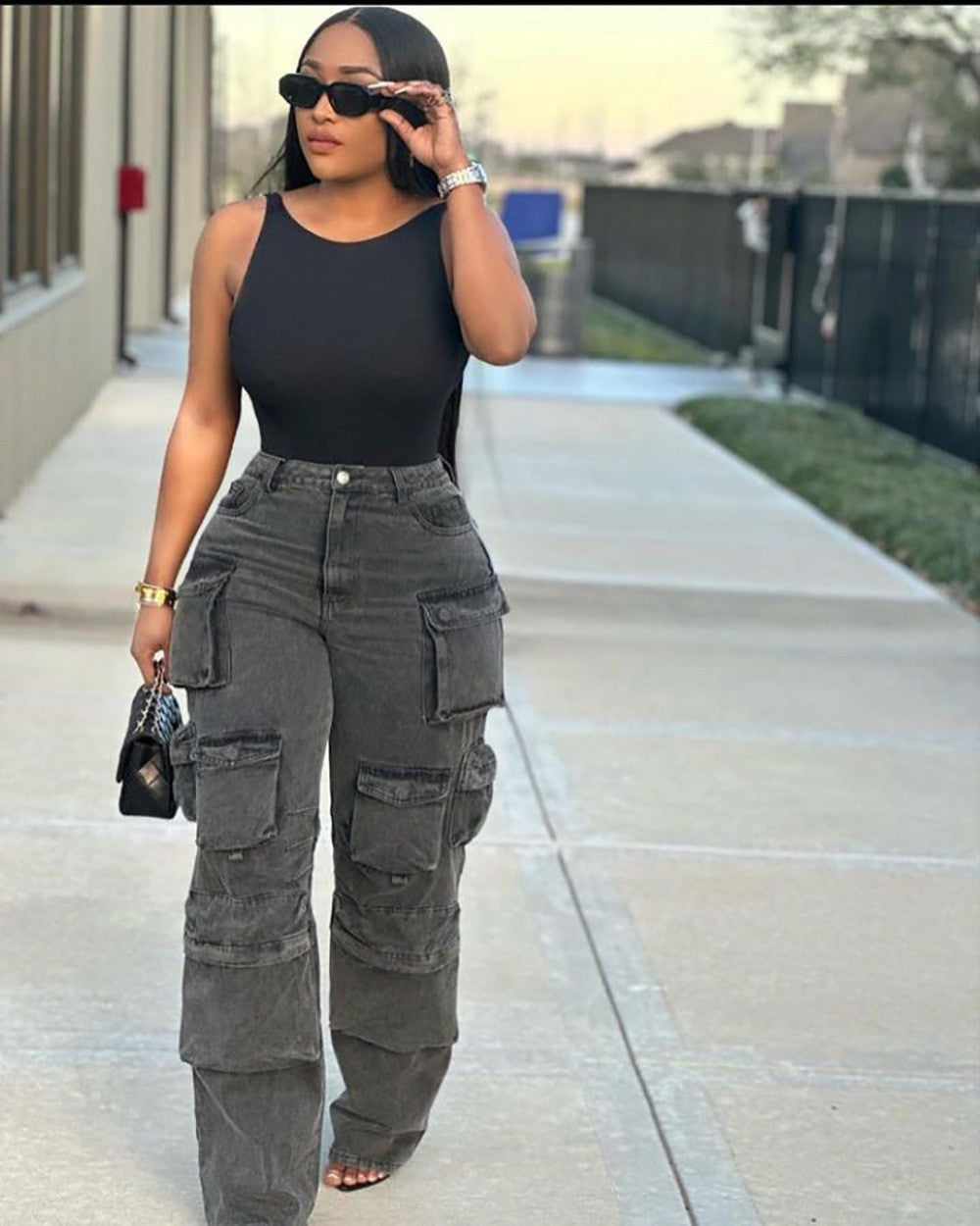 Women's Cargo Pants with Side Pockets